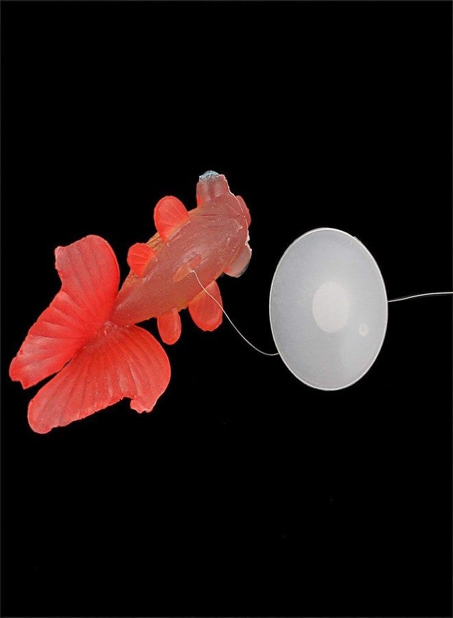LDEXIN 2pcs Silicone Artificial Aquarium Floating Goldfish Decoration Fish Tank Suction Cup Decor Underwater Saltwater Swimming Fish Ornament - Image 2